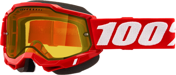 ACCURI 2 SNOWMOBILE GOGGLE NEON RED YELLOW LENS 50021-00005 image 1