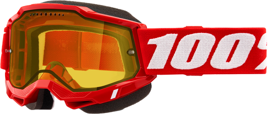 ACCURI 2 SNOWMOBILE GOGGLE NEON RED YELLOW LENS 50021-00005 image 1
