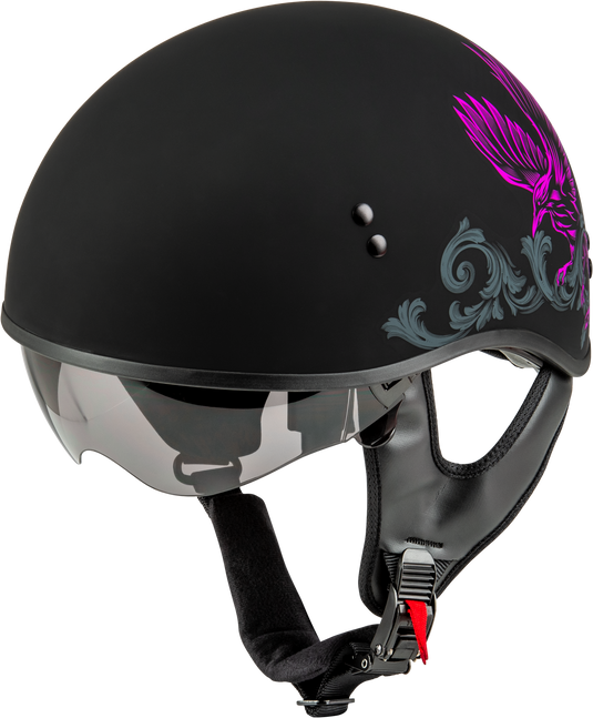 HH-65 CORVUS HELMET MATTE BLACK/PURPLE/GREY XL H16510965 image 2