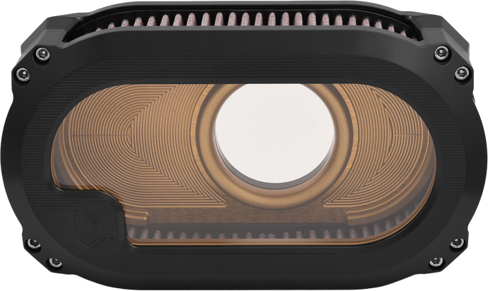 NXT LVL TC AIR CLEANER W/GLASS BLACK W/GOLD NXT-03BG image 1