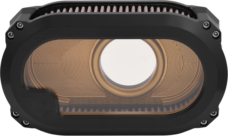 Load image into Gallery viewer, NXT LVL TC AIR CLEANER W/GLASS BLACK W/GOLD NXT-03BG image 1
