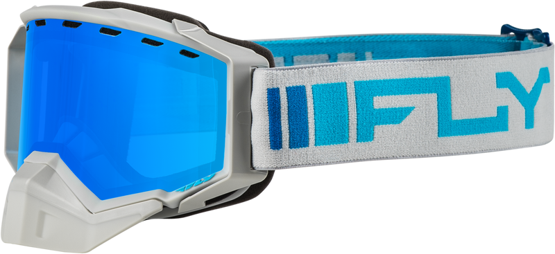 Load image into Gallery viewer, ZONE SNOW GOGGLE SILVER/BLUE W/ SKY BLUE MIRROR/BLUE LENS FLB-24Z2 image 1
