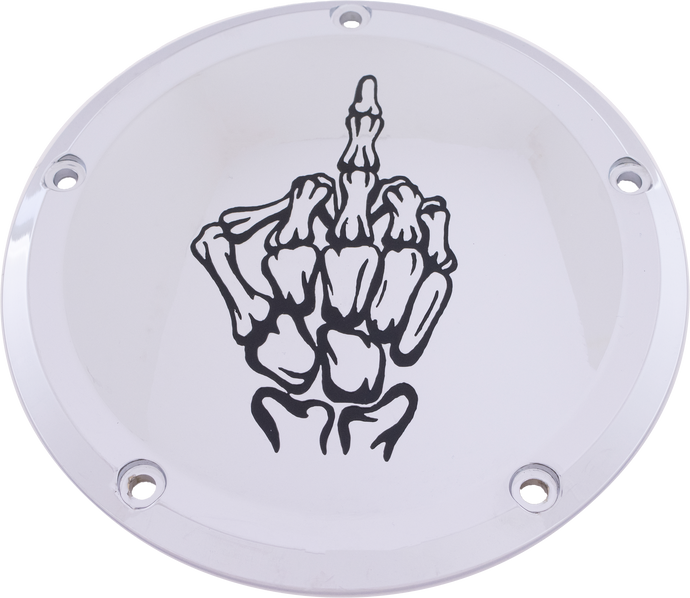 7   TC DERBY COVER BONE FINGER CHROME SKUL24-12 image 1