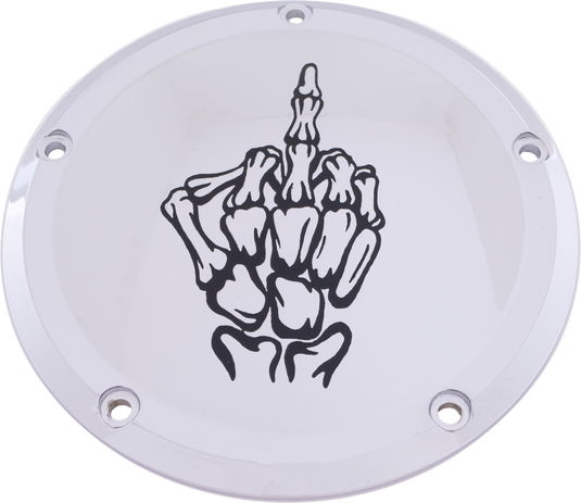 7   TC DERBY COVER BONE FINGER CHROME SKUL24-12 image 1