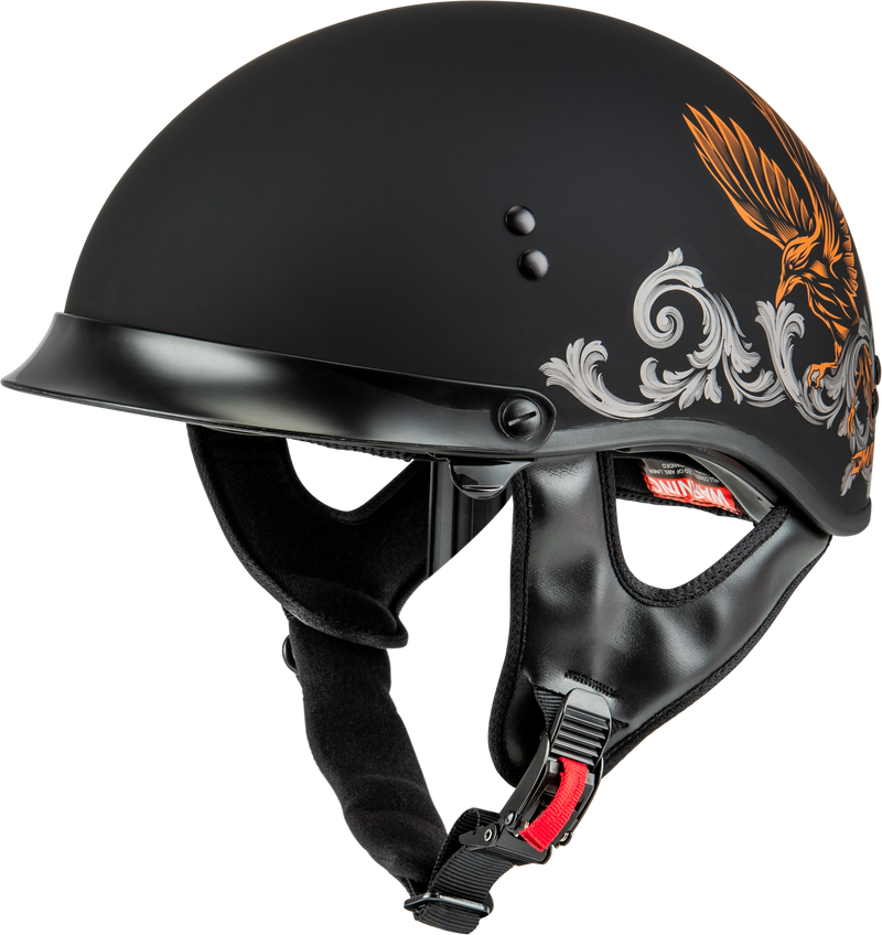 Load image into Gallery viewer, HH-65 CORVUS HELMET W/PEAK MATTE BLACK/SILVER/ORANGE XS H96510943 image 1
