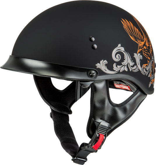 HH-65 CORVUS HELMET W/PEAK MATTE BLACK/SILVER/ORANGE SM H96510944 image 1