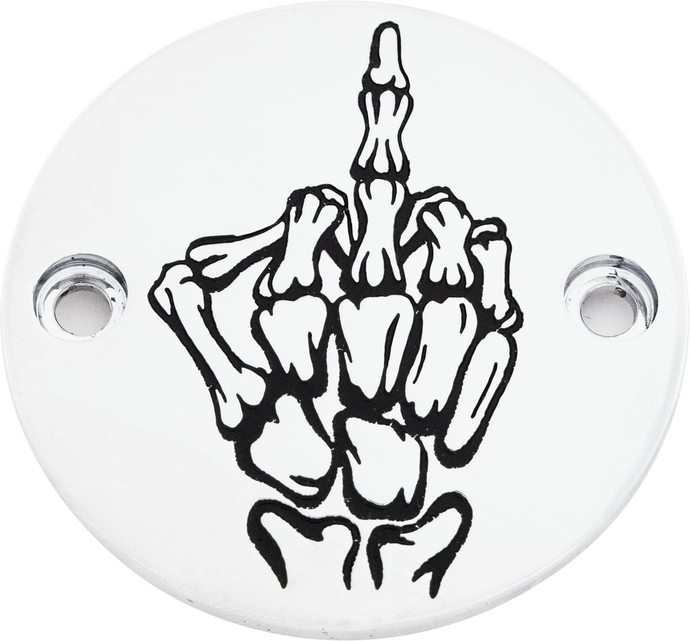 M8 TIMER COVER BONE FINGER CHROME SKUL24-63 image 1