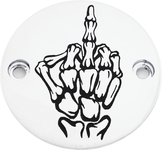 M8 TIMER COVER BONE FINGER CHROME SKUL24-63 image 1