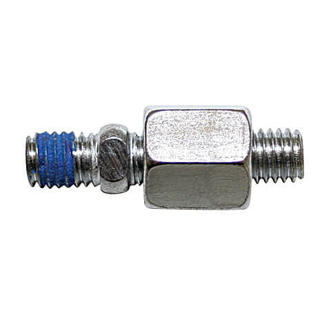 MIRROR ADAPTER EACH CHROME M8X1.25 TO M8X1.25 RGHT THREAD 304-044 image 1