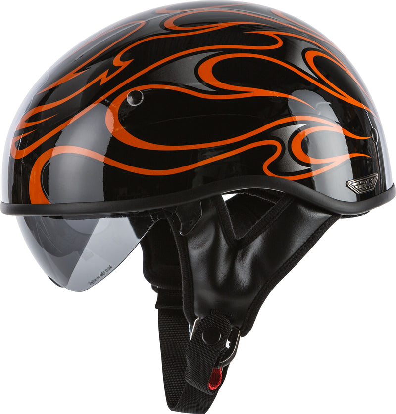 Load image into Gallery viewer, .357 FLAME HALF HELMET GLOSS ORANGE XS 73-8214-1 image 1
