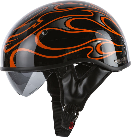 .357 FLAME HALF HELMET GLOSS ORANGE XS 73-8214-1 image 1