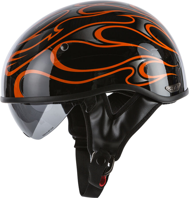 .357 FLAME HALF HELMET GLOSS ORANGE LG 73-8214-4 image 1