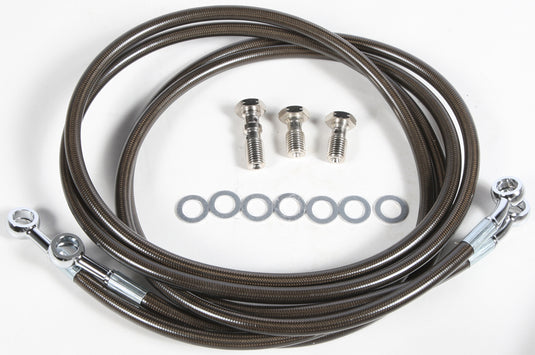 2-LINE FRONT BRAKE LINE KIT ST ANDARD (SMOKE) Z400-2F-SMOKE-OLD image 1