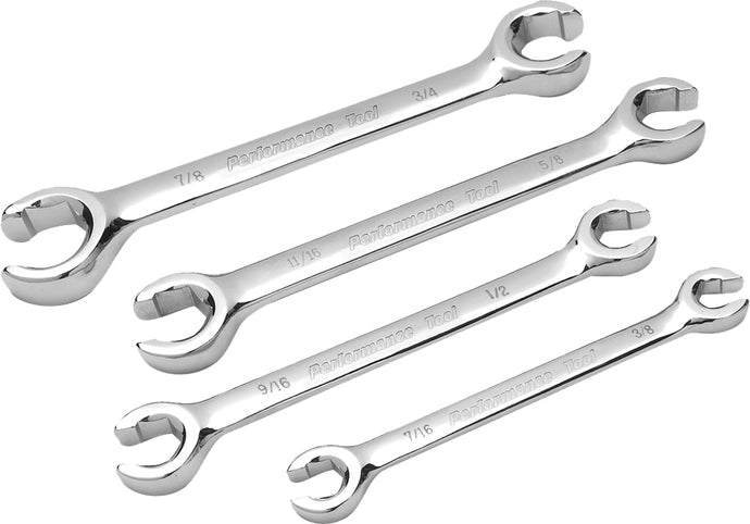 4 PC SAE FLARE NUT WRENCH SET W30430 image 1