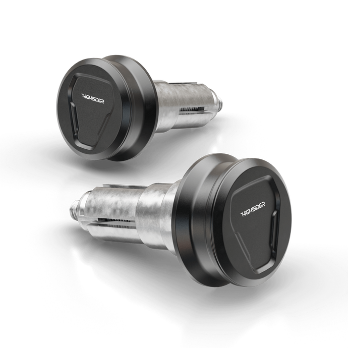 ESAGANO-XS BAR ENDS PAIR BLACK 161-363 image 1