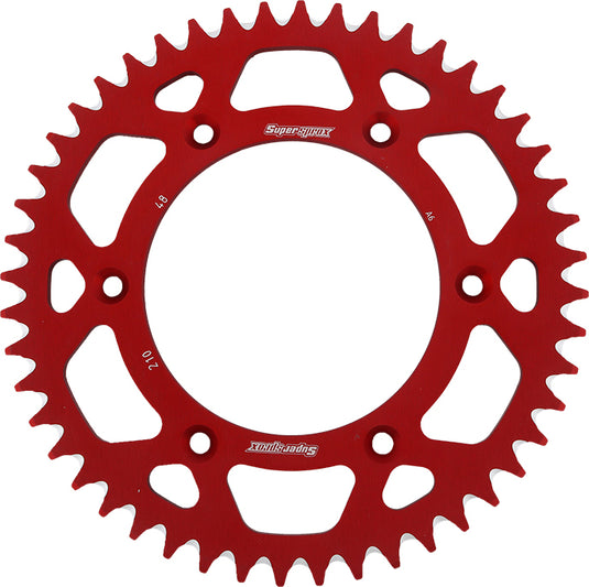 REAR SPROCKET ALUMINUM 48T-520 RED HON RAL-210-48-RED image 1