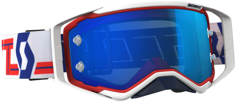 Load image into Gallery viewer, PROSPECT GOGGLE RED/WHITE W/ELECTRIC BLUE CHROME LENS 262589-1005278 image 1
