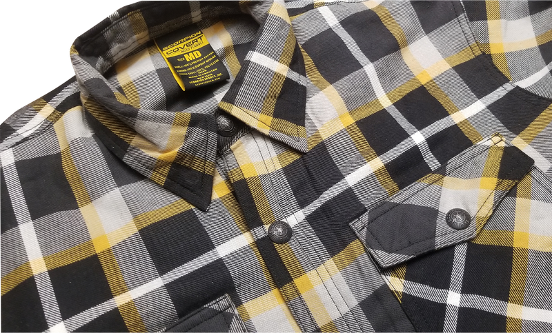 Load image into Gallery viewer, COVERT FLANNEL WHITE/YELLOW 5X 13803-10 image 2
