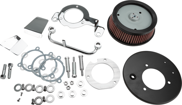 M8 ROUND HI PERFORM CHROME A/C AND BREATHER KIT 120428 image 1
