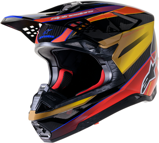 SUPERTECH S-M10 ERA HELMET GOLD YLW/RIO RED GLOSSY XL 8301223-5938-XL image 1