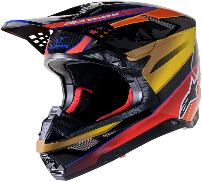 SUPERTECH S-M10 ERA HELMET GOLD YLW/RIO RED GLOSSY 2X 8301223-5938-XXL image 1