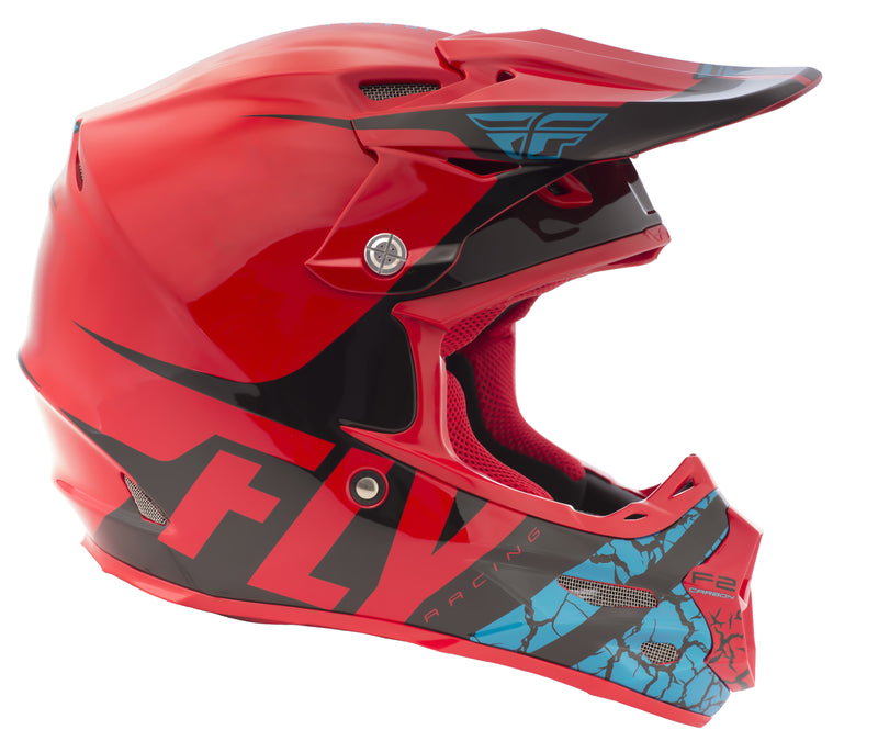 Load image into Gallery viewer, F2 CARBON FRACTURE HELMET BLACK/RED/LIGHT BLUE LG 73-4172-4-L image 2
