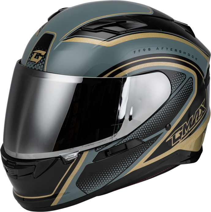 FF-98 AFTERSHOCK HELMET GREY/METALLIC GOLD XL F19841027-ECE image 1