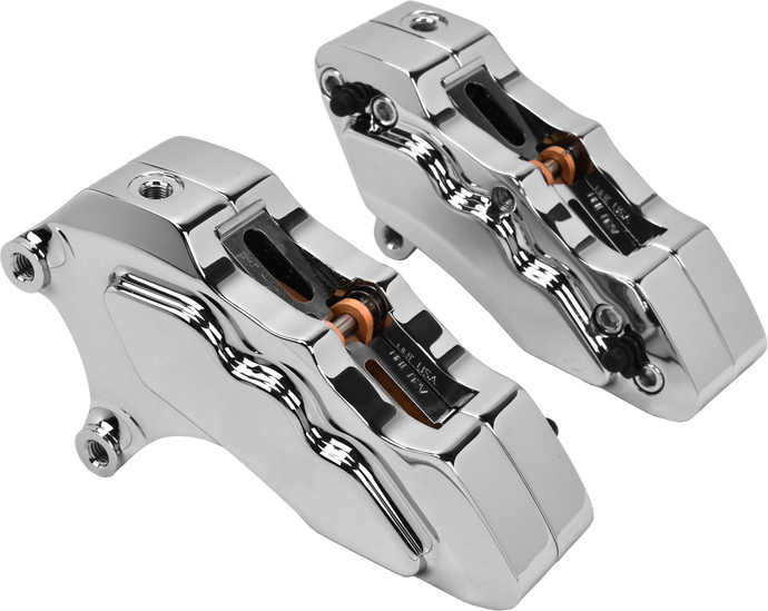 6 PIST FRONT DUAL CALIPER KIT CHROME 00-UP W/ 13