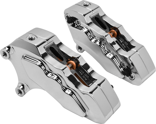 6 PIST FRONT DUAL CALIPER KIT CHROME 00-UP W/ 13