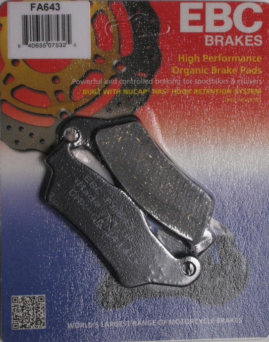 BRAKE PADS FA643 ORGANIC FA643 image 1