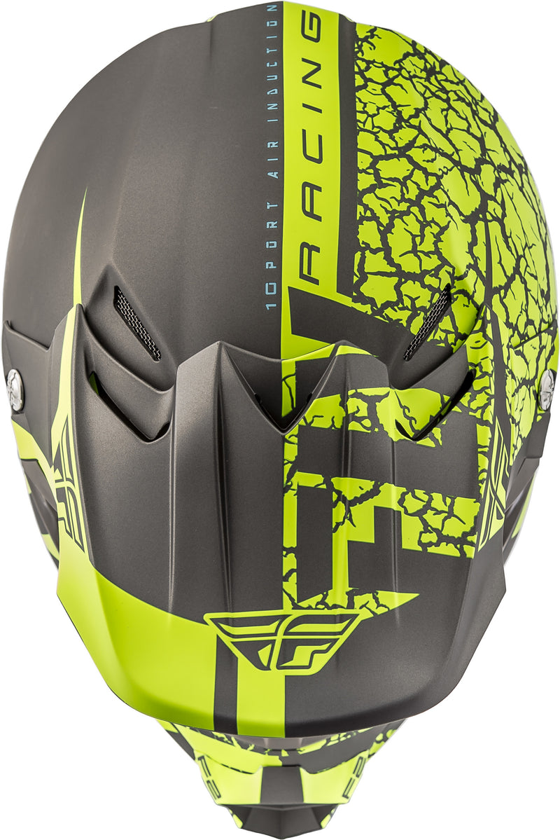 Load image into Gallery viewer, F2 CARBON FRACTURE HELMET MATTE GREY/HI-VIS 2X 73-4170-6-2X image 3
