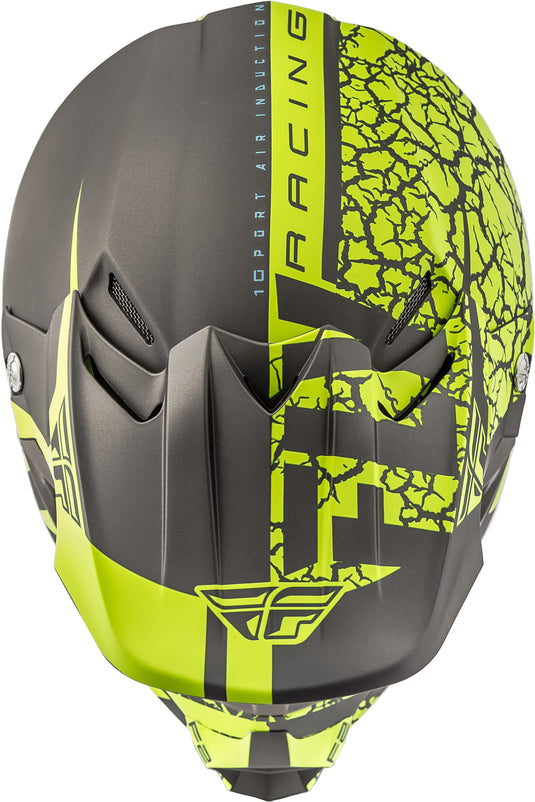 F2 CARBON FRACTURE HELMET MATTE GREY/HI-VIS XS 73-4170-1-XS image 3