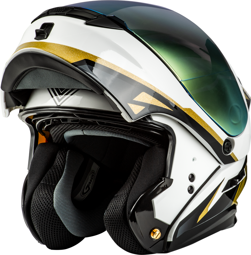 Load image into Gallery viewer, MD-01 VOLTA HELMET WHITE/GOLD/BLACK METALLIC LG M101381296 image 5
