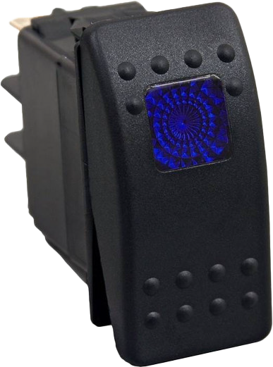 LIGHTED ROCKER SWITCH BLUE SM106-005B image 1