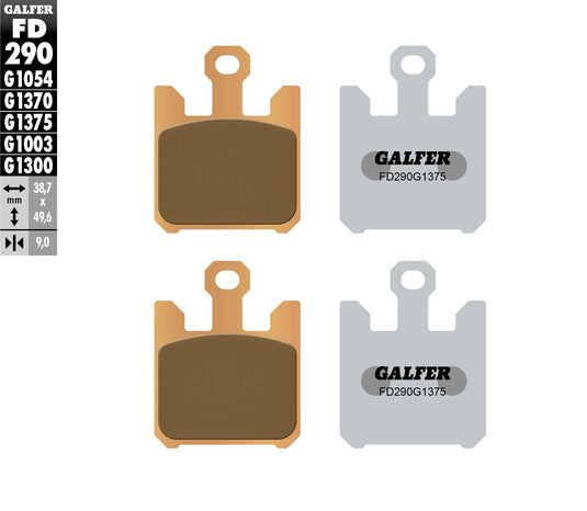 BRAKE PADS SINTERED CERAMIC FD290G1375 FD290G1375 image 1