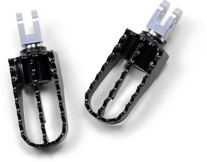 MX STYLE PASS FOOT PEGS TRI BLACK B13-1006B image 1