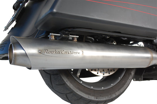 2IN1 EXHAUST SYSTEM BRUSHED STAINLESS FMOT-0500 image 1