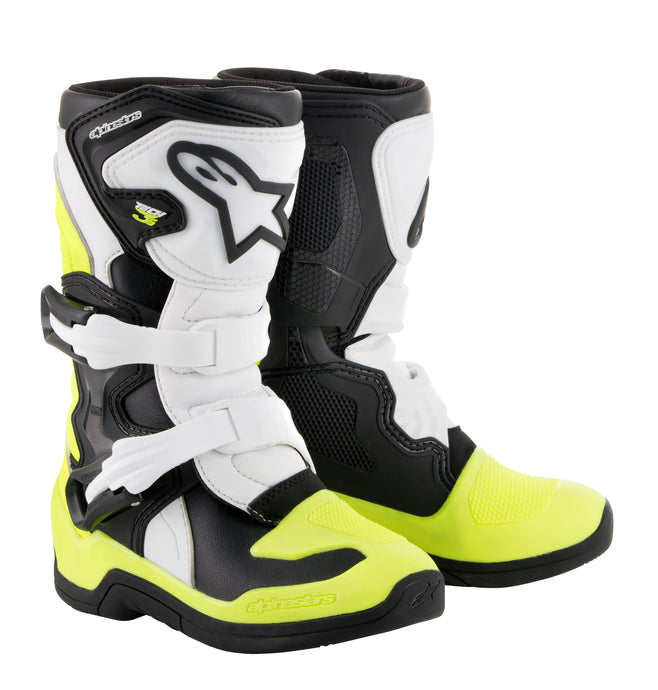 TECH 3S BOOTS BLACK/WHITE/YELLOW SZ Y10 2014518-125-10 image 1