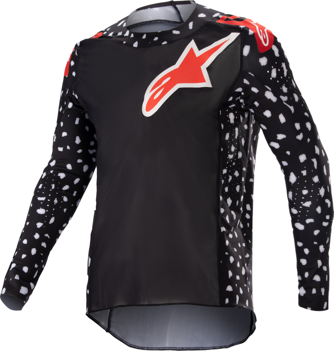 YOUTH RACER NORTH JERSEY BLACK/NEON RED YL 3770523-1397-LG image 1