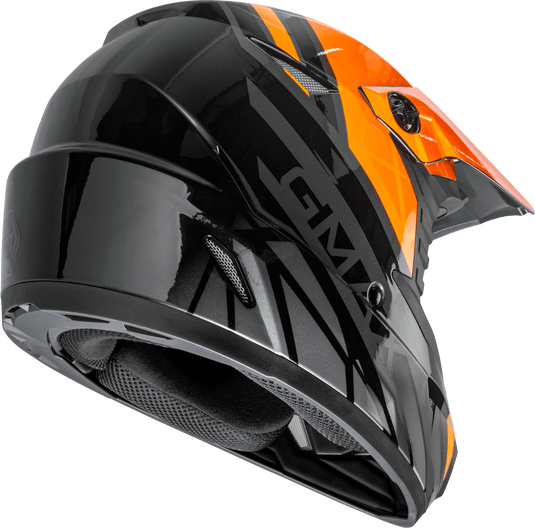 YOUTH MX-46Y OFF-ROAD MEGA HELMET BLACK/ORANGE/SILVER YS D3462490 image 2