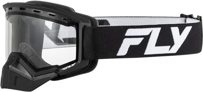 YTH FOCUS SNOW GOGGLE BLK/WHT W/ CLEAR LENS FLB-24FY2 image 1