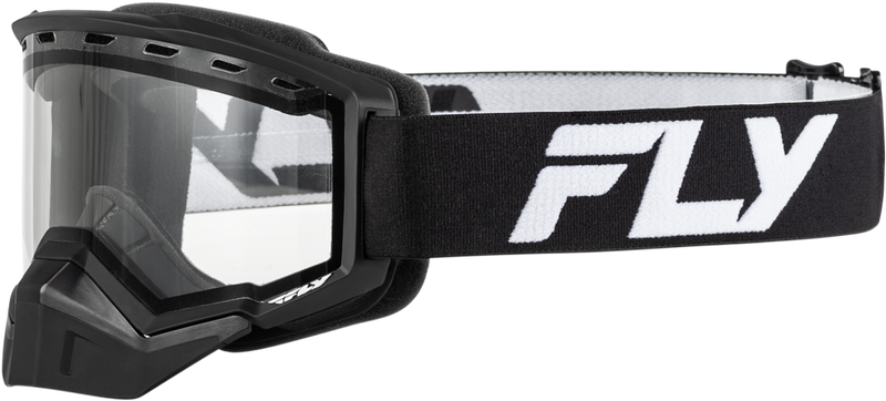 Load image into Gallery viewer, YTH FOCUS SNOW GOGGLE BLK/WHT W/ CLEAR LENS FLB-24FY2 image 1
