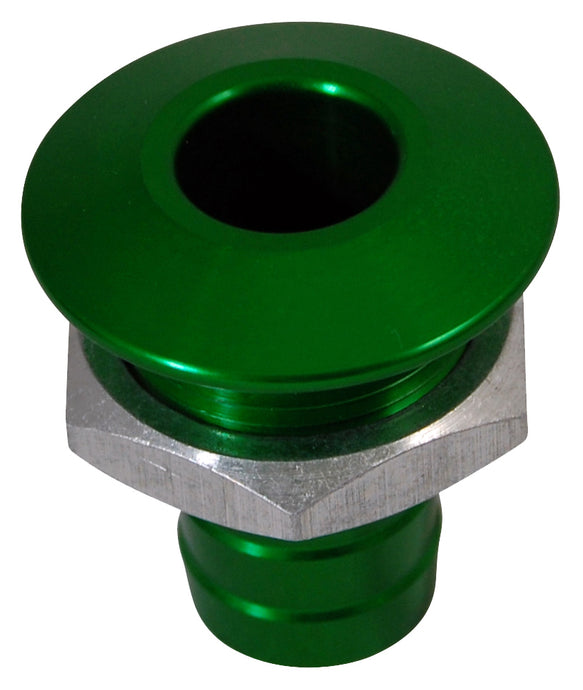 BILLET THRU-HULL WATER FITTING BILGE PUMP OUTLET GREEN 04-03-024 image 1