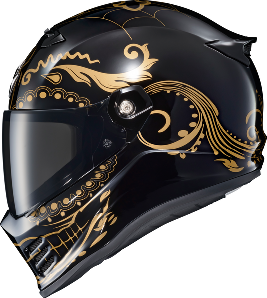 COVERT FX FULL FACE HELMET EL MALO GOLD/GLOSS BLACK SM CFX-1213 image 1