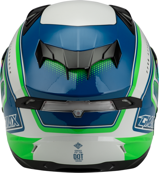 FF-98 AFTERSHOCK HELMET WHITE/NEON GREEN 2X F1984798-ECE image 4