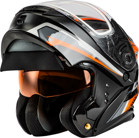 MD-01S TRANSISTOR SNOW HELMET ORANGE/BLACK XS M20139283 image 5