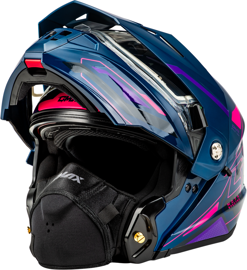 Load image into Gallery viewer, MD-74S SPECTRE SNOW HELMET W/ ELEC SHLD BLUE/PINK/PURPLE LG M107421086 image 5
