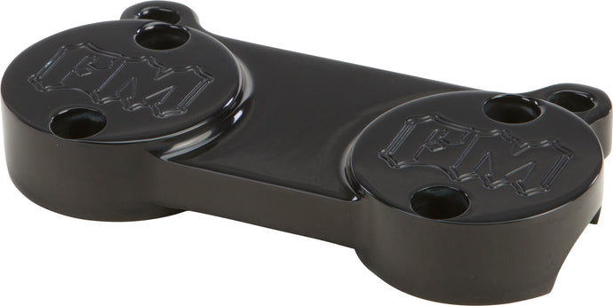 RISER TOP CLAMP BLACK W/GAUGE MOUNT TABS 825-05011 image 1