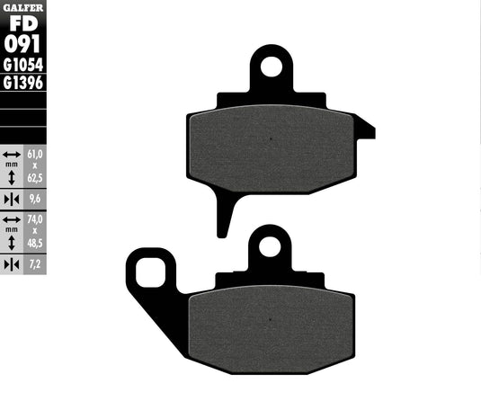 BRAKE PADS SEMI METALLIC FD091G1054 FD091G1054 image 1