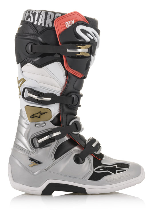 TECH 7 BOOTS BLACK/SILVER/WHITE/GOLD SZ 11 2012014-1829-11 image 3